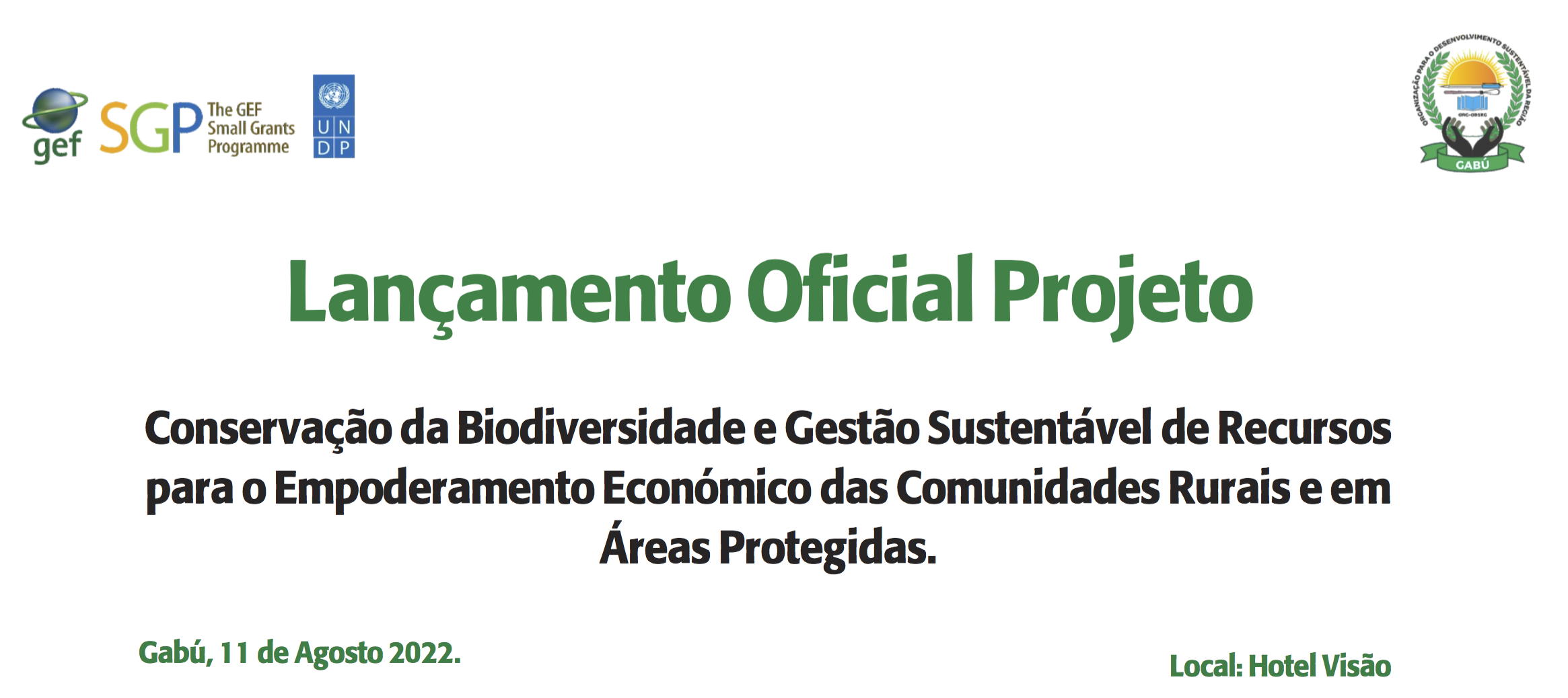 Lançamento do Projecto Conservação da Biodiversidade