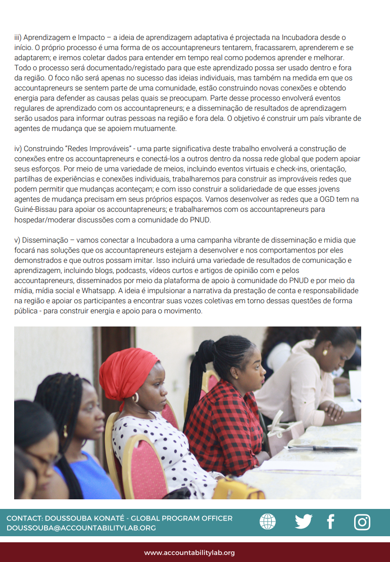 Incubadora Virtual de Prestação de Contas Na Guiné-Bissau