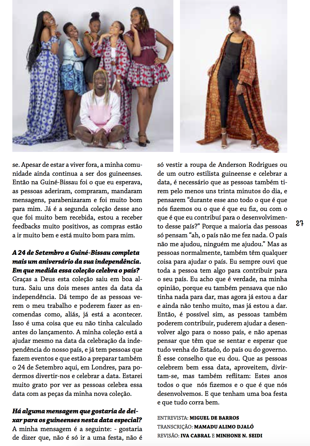 Agenda Cultural Bissau dedicada a Independência 